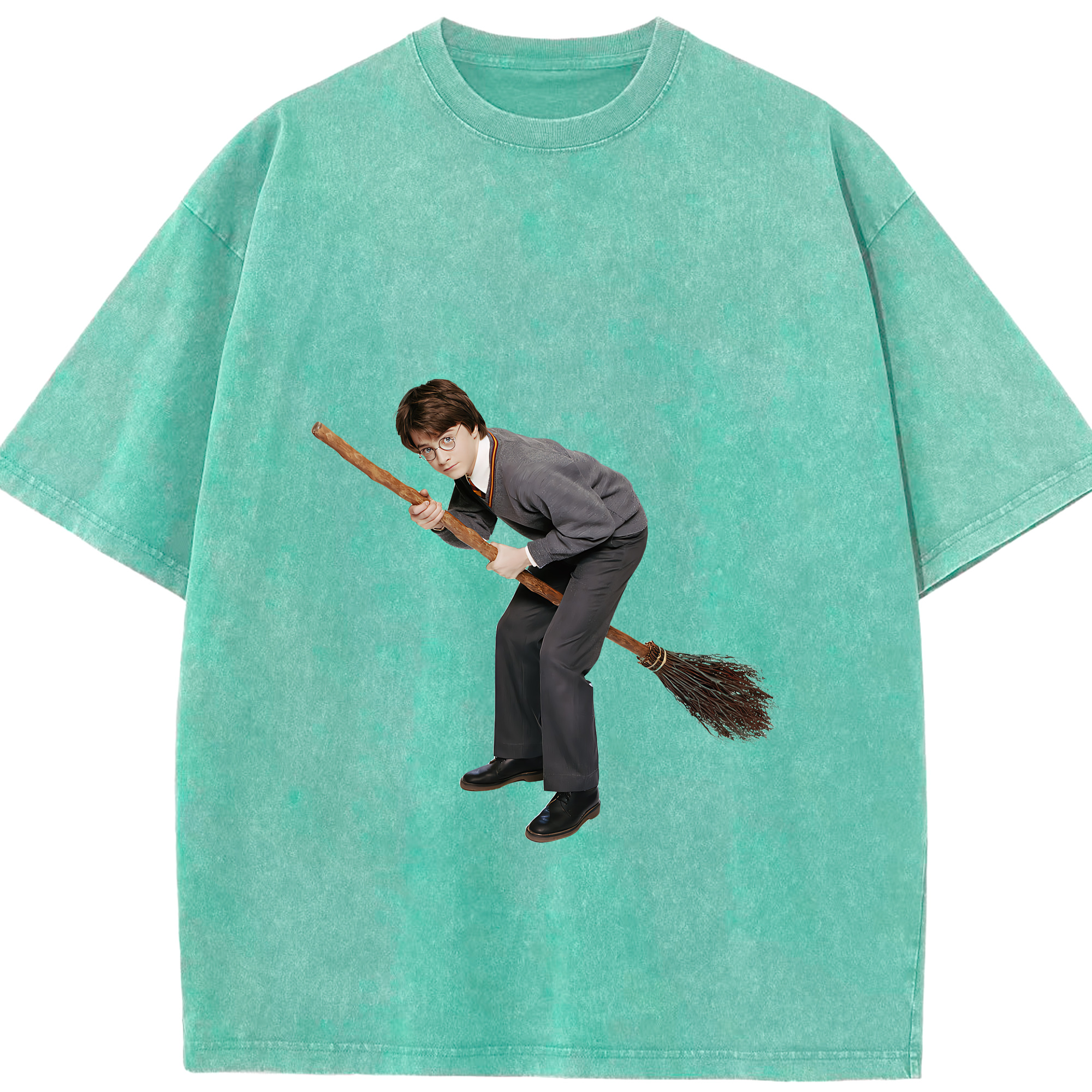 （画像用） Harry Potter ハリー・ポッターシリーズ 綿100% ヴィンテージ風 半袖Tシャツ（フロントプリント）